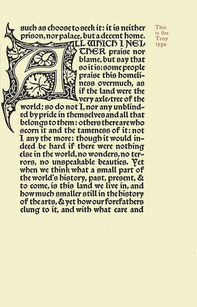 Facsimile image: example of Troy type, continued