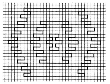 A Kiz-Kilim rug pattern
