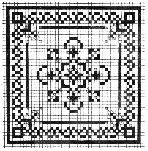 A pattern for a rug or square