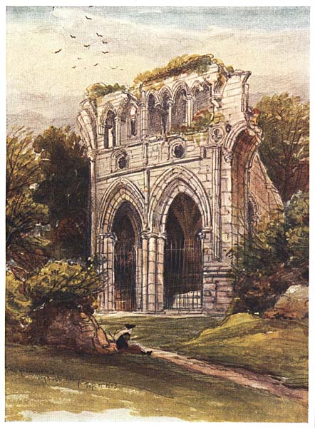 DRYBURGH ABBEY AND SCOTT'S TOMB