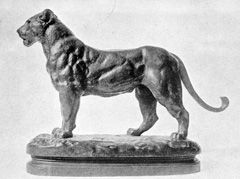 From the collection of the late Cyrus J. Lawrence, Esq.

A Lioness

From a bronze by Barye