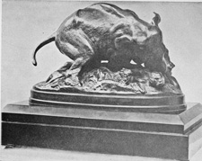 Asian Elephant crushing Tiger

From a bronze by Barye