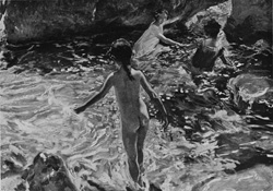 In the Metropolitan Museum of Art.

The Bath—Jvea

From a painting by Sorolla