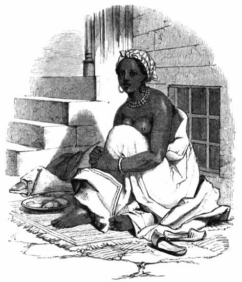 NEGRESS WAITING TO BE SOLD IN THE SLAVE BAZAAR, CAIRO