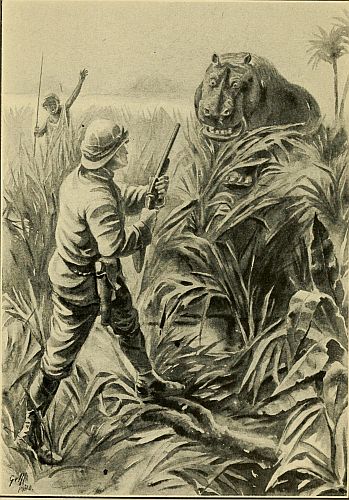 Roosevelt Surprised by a Giant Hippopotamus.