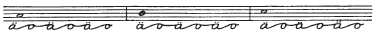 musical notation,  o  o  o  o  o  o  o  o  o