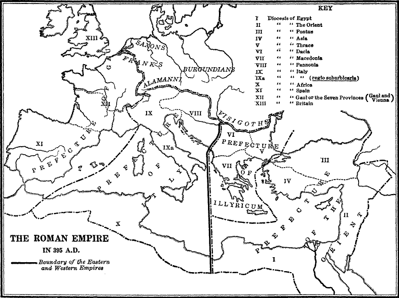 The Roman Empire in 395 A. D.
