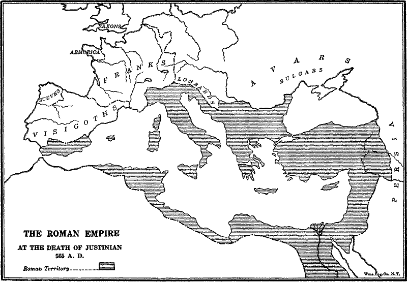 The Roman Empire in 565 A. D.
