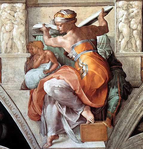 THE LIBYAN SIBYL Ceiling of the Sistine Chapel (1508-1512).