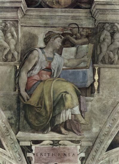 THE ERYTHREAN SIBYL Ceiling of the Sistine Chapel (1508-1512).