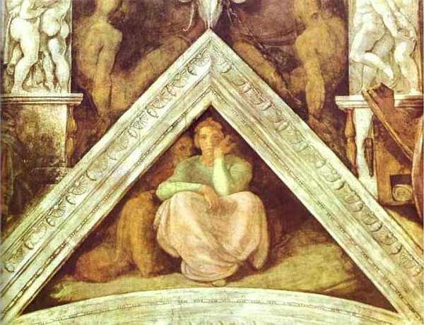 JESSE A Figure in the Series of the "Ancestors of Christ." Ceiling of the Sistine Chapel (1508-1512).