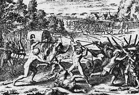 CARIB ATTACK ON A SETTLEMENT