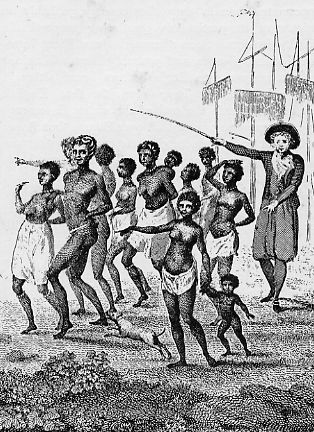 SLAVES LANDING FROM THE SHIP.