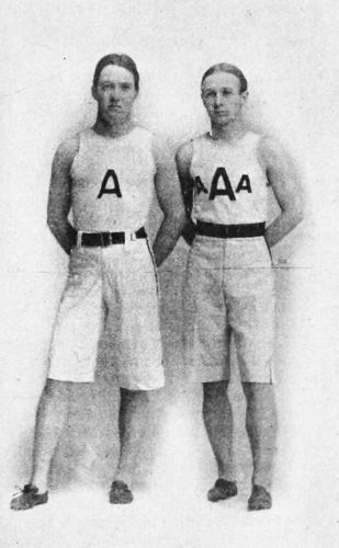 W. T. LAING. N. W. BARKER. ANDOVER ACADEMY'S TWO RECORD RUNNERS.