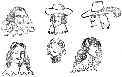 Six styles of hair and beard