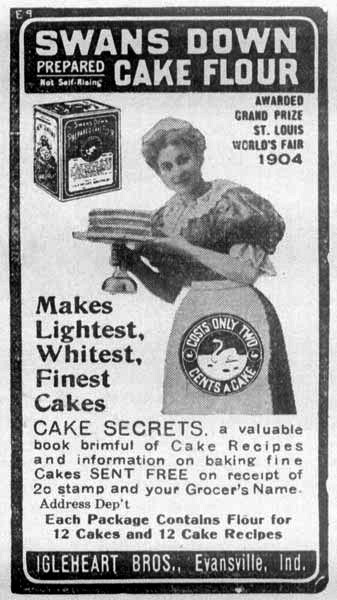Advertisement for Swans Down Cake Flour