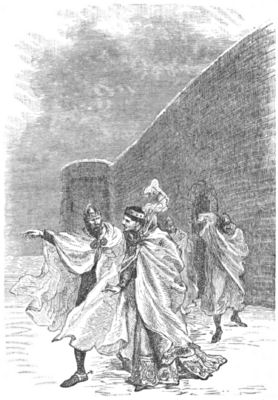 The Empress and her men flee the castle