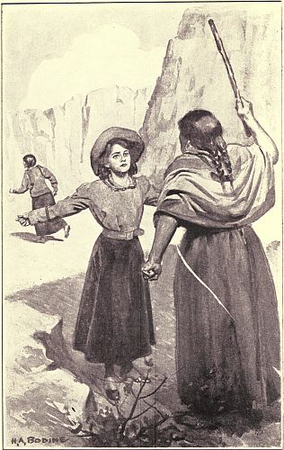 Frieda Flung Herself Valiantly in the Path of the Indian Woman.