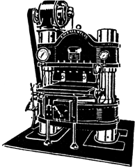 A hydraulic press