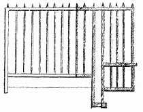 GRILLE D'ENTRE DE LA BASTILLE
Croquis de l'architecte Palloy (Bibl. nat. ms. nouv. acq. fran. 3242)