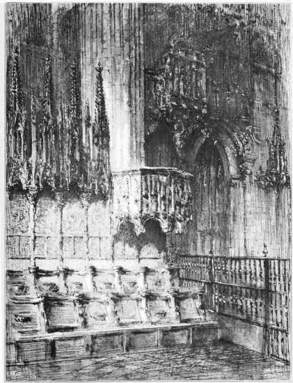 PULPIT AND STALLS, BARCELONA CATHEDRAL.