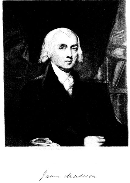 {James Madison portrait and signature}