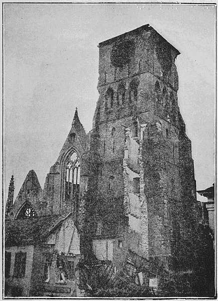 (Newspaper Illustrations)
THE PARISH CHURCH AFTER THE FIRST DAYS OF THE
BOMBARDMENT