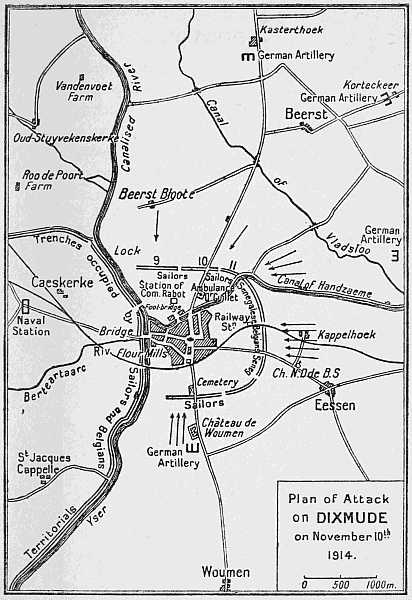 Plan of Attack on DIXMUDE on November 10th 1914. 