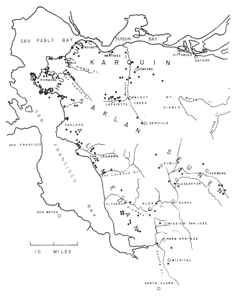 Outline map of Alameda and Contra Costa counties