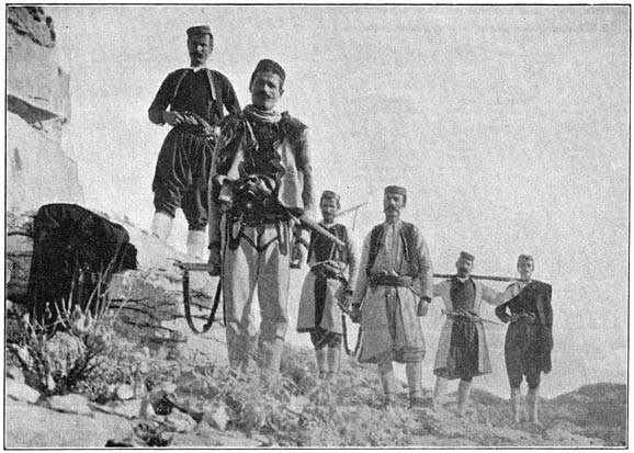 Montenegrijnsche soldaten.