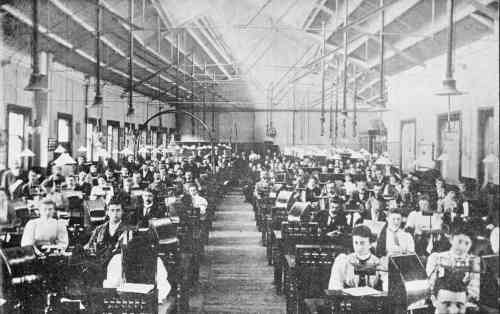 The Telegraph Instrument Room, Bristol Post Office.
From a photograph by Mr. Protheroe, Wine Street, Bristol.