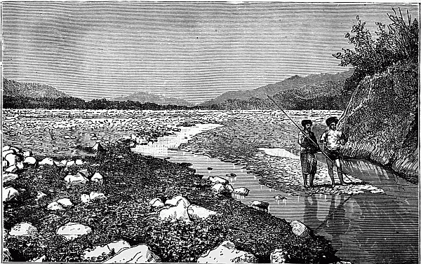 THE BED OF THE RIVER LALUNG DURING THE DRY SEASON.