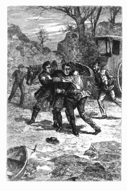 "Several men rushed upon him."

Original etching by Adrian Marcel.