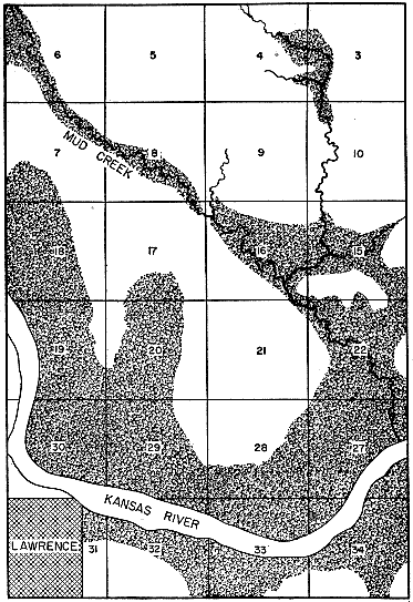 Fig. 1. Tracing from early (1855-60) U. S. Government maps