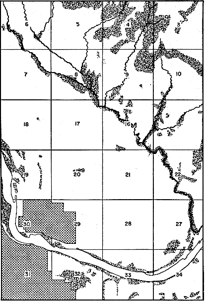 Fig. 2. Tracing from 1950 U.S. Geological Survey maps