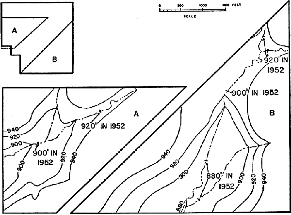 Fig. 3. Tracing from a contour map made in 1914