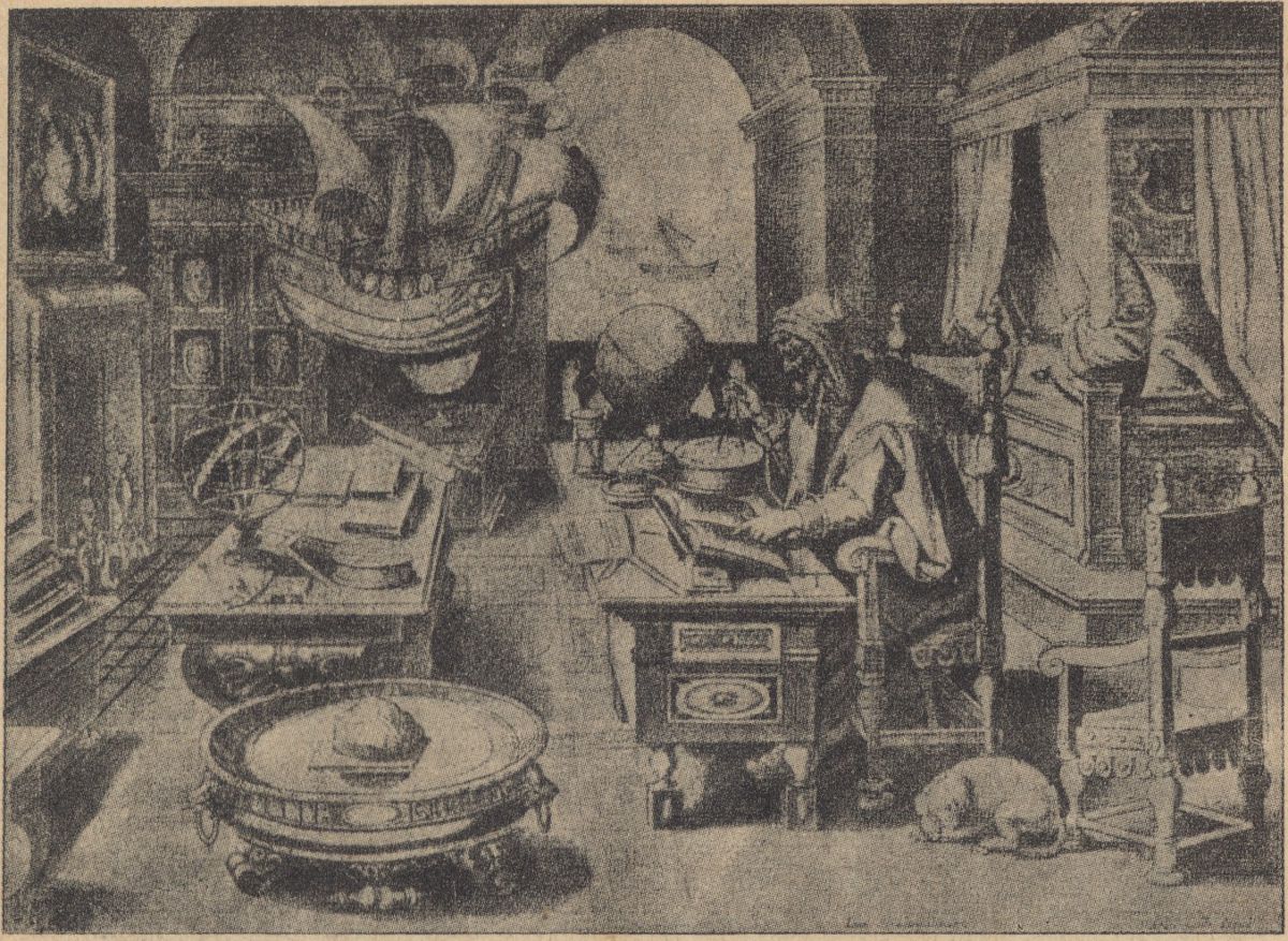 Csillagász dolgozószobája Kopernikusz idejében