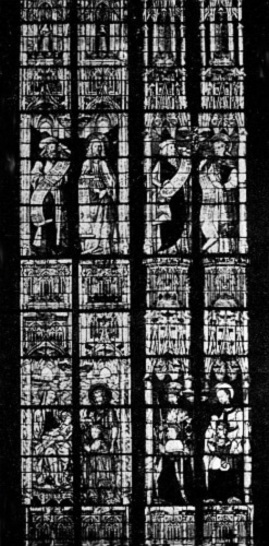 15th CENTURY “CANOPY” WINDOW, SAINTE CHAPELLE, RIOM.