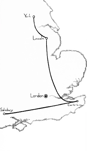 MAP OF EARLY ENGLISH TOUR