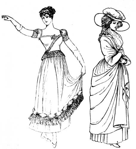19TH CENTURY. BALL DRESS, 1809.