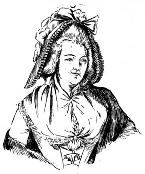 FASHIONABLE COIFFURE OF AN ELDERLY LADY IN THE 18TH
CENTURY.