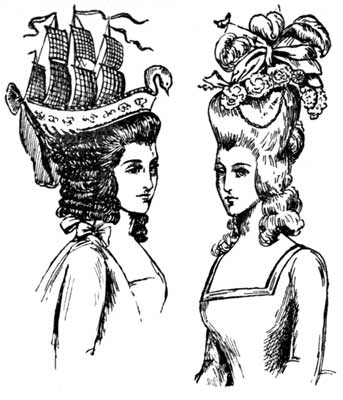 FASHIONABLE HEAD-DRESSES IN THE TIMES OF THE GEORGES.
