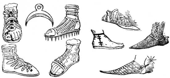 GREEK AND ROMAN SHOES.