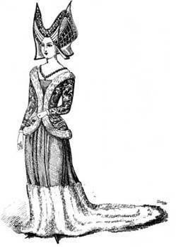 WIDOW'S DRESS OF QUEEN KATHERINE DE VALOIS, IN THE YEAR
1422