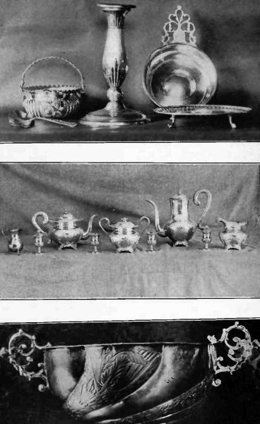Plate LXIII.—Several old Silver pieces; Collection of Salem Silver, almost all inherited; Wonderfully fine Silver Bowl.