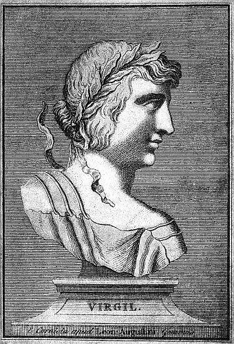 Portrait of Virgil
Taken from a Bust by L. P. Boitard
and Engraved on Copper for the
Frontispiece of Warton's
Virgil, 1753