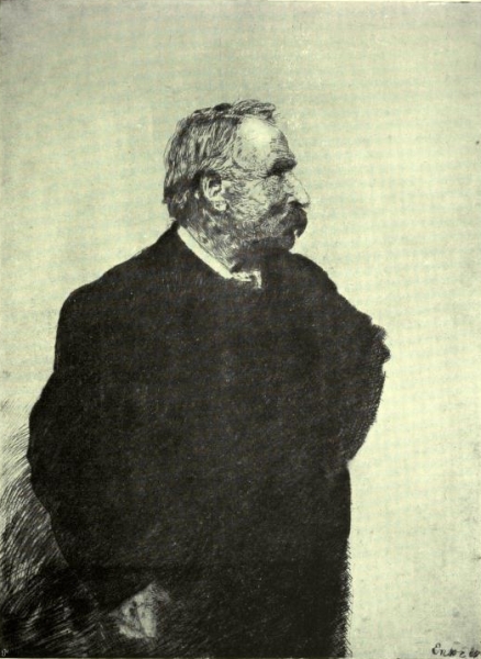 Ernest Rousseau—1887. Gravure à la pointe sèche.
