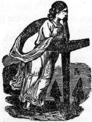 Woman holding an anchor.