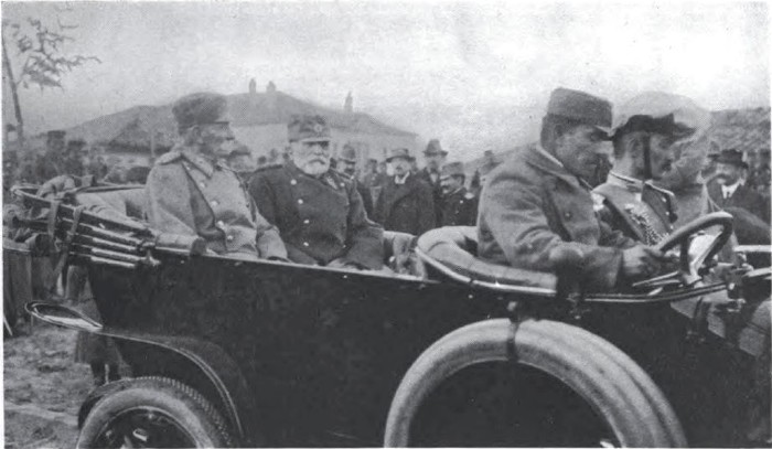 King Peter about to leave Serbia—November, 1915