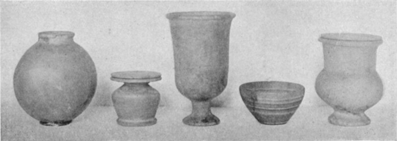 Group of Egyptian Alabaster Vessels Group of Egyptian Alabaster Vessels